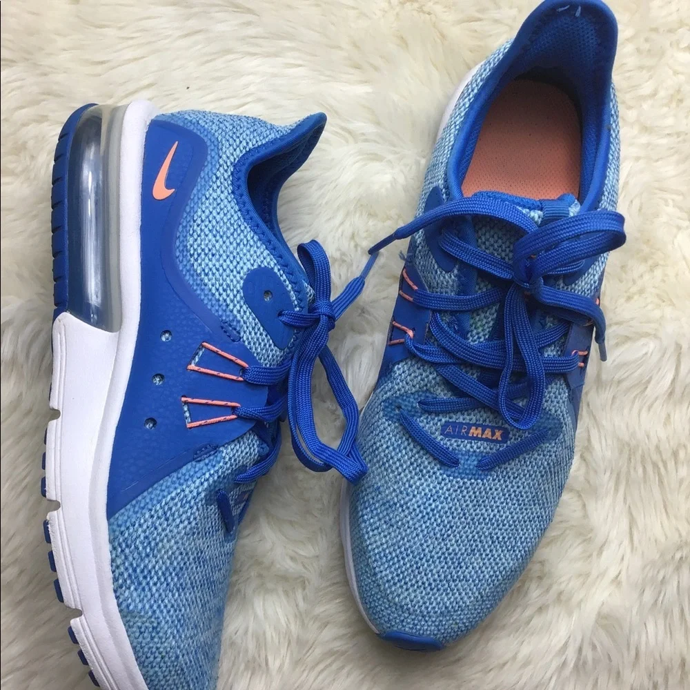 Nike air max blue squent 3 youth 6.5 sneakers